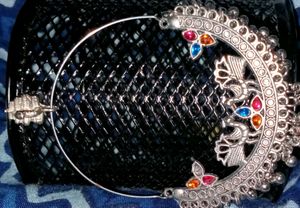 #Peacock Chandbali Earing #hoop Earing