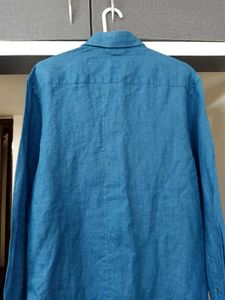 BRAND NEW RARE RABBIT Dusky Blue Linen Shirt