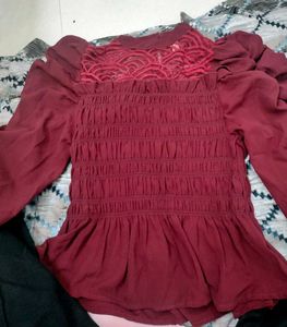 Elegant Maroon Top