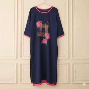 Elegant Navy Blue Kurta