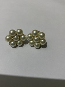 Vintage Pearl Cluster Earrings