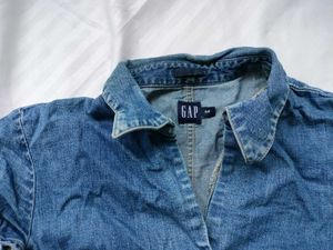 Denim Short Sleeve Top