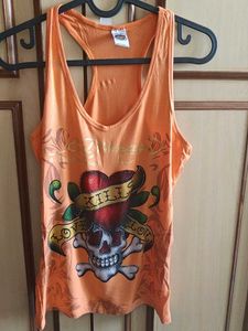 TBack Orange Ed Hardy Print