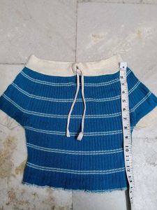 Striped Knit Crop Top
