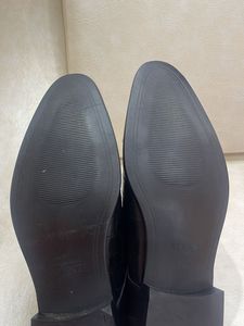 Men&#39;s Black Leather Monk Strap Shoes
