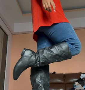 Black Knee-High Boots