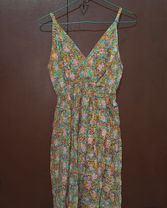 beachy multicoloured dress