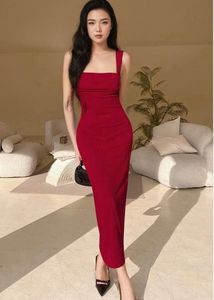Red Bodycon Midi Dress