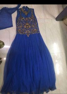 Beautiful Blue Net Gown
