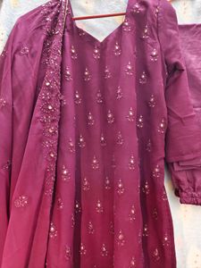 Georgette Stitched Dress