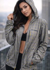 Columbia Plaid Windbreaker Jacket