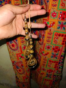 Heavy Full Embroidered Kurti With Latkan