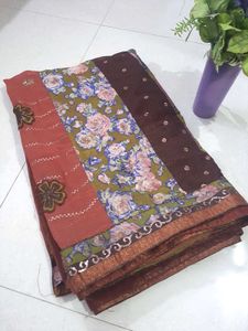 Fancy Saree With Embroidered