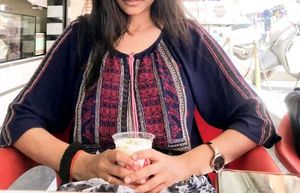 Women Embroidered Blue Top