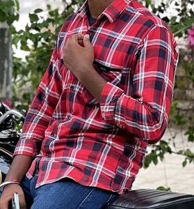 Red Plaid Flannel Shirt [AMIRI]