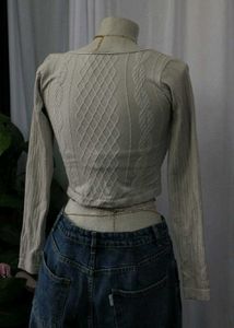 Zara Floral Knit Crop Top
