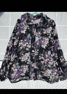 floral mesh shirt