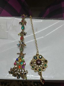 Colorful Maang Tikka Combo of 2