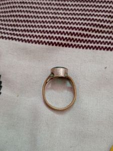 GREEN ONYX RING IN BRONZE