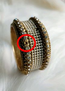 Pearl &amp; Stone Bangle