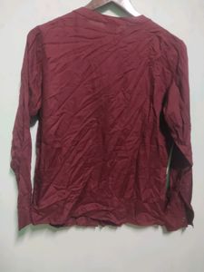 Roadster Maroon Top For Women