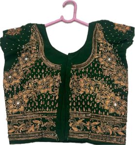 Green Embroidered Blouse 👚