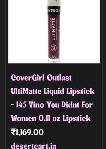 Covergirl Lipstick!!! Actual Cost 2500