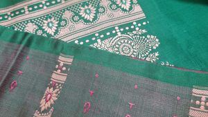 Elegant Green &amp; Red Saree