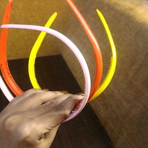 Colorful Plastic Headband Combo (Set of 3)