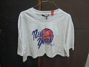 Cute white cropped top