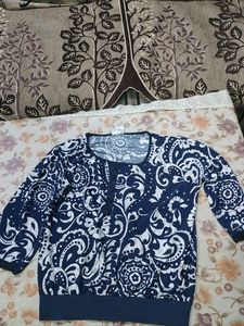 Blue White Top