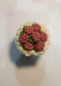 Crochet Bouquet Keychain
