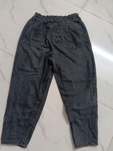 Charcoal Colour Mom Jeans
