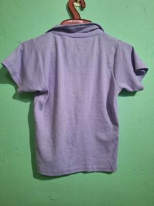 Lavender Polo Shirt, Cream T-shirt Full Sleeve