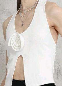 Floral White Tank Top