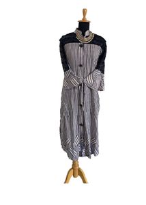 new Striped Shirt kurti  with Lace Detail