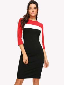 Zara Color Block Midi Dress