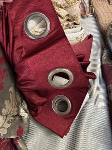 Elegant Maroon &amp; Gold Curtains