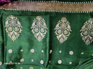 Banaras Type Nice Green Saree