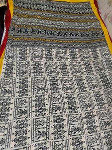 Printed silk  Fabric Saree