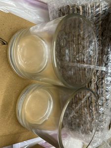 Clear Glass Candle Holders (Set of 4)