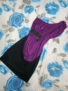 Purple &amp; Black Mini Dress