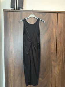 Sleeveless Black Linen Maxi Dress