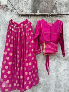2 Elegant Striped Lehenga Choli Set