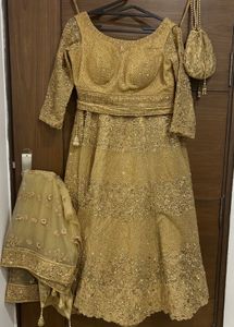 Gold Embroidered Lehenga Choli