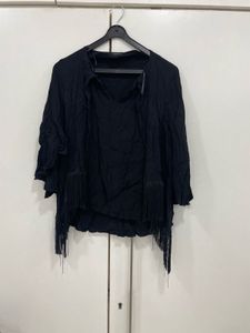 🖤 &#34;Fringe &amp; Flare – Your New Go-To Black Top!&#34; 🖤