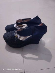 Nevu Blue  Platform Heels
