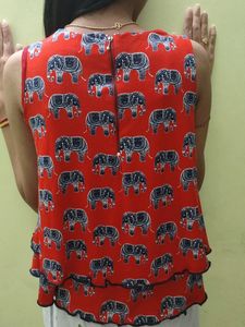 Red Sleeveless Top