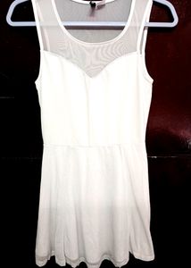 H&amp;M White Skater Dress