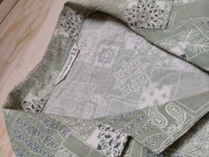 Patterned Camp Collar Shirt